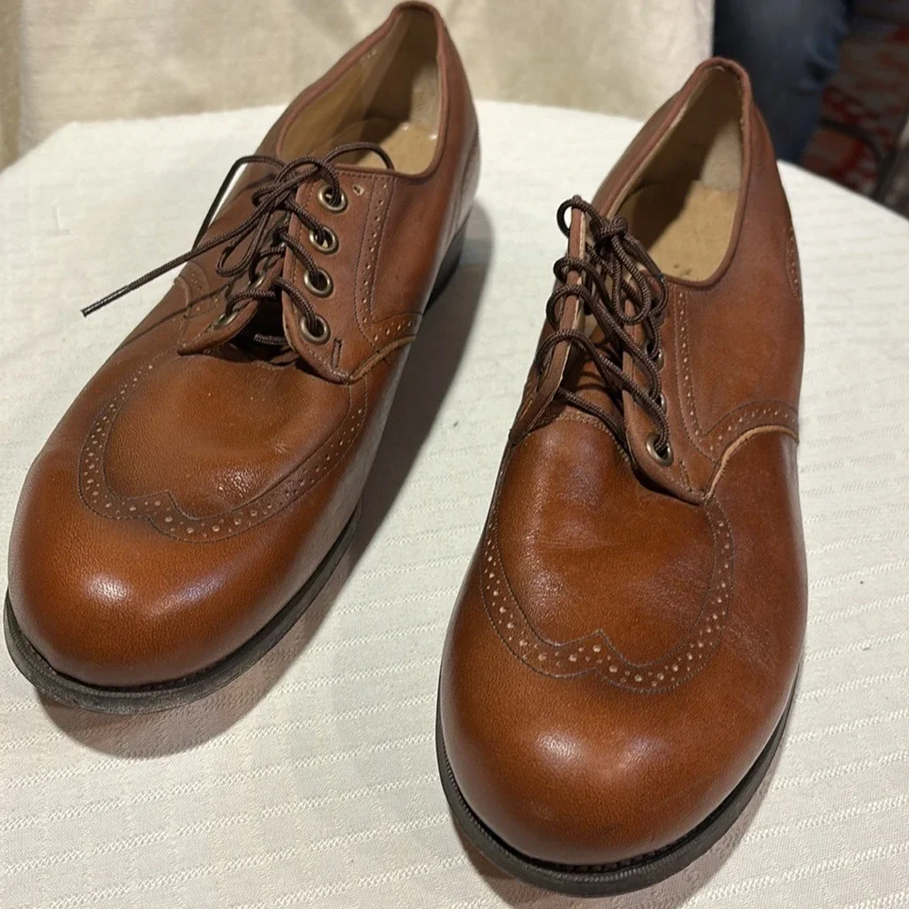 Vintage Miller Barefoot Made In USA Shoe Men's Dress Shoes 10 B/ Brown Pre-Owned